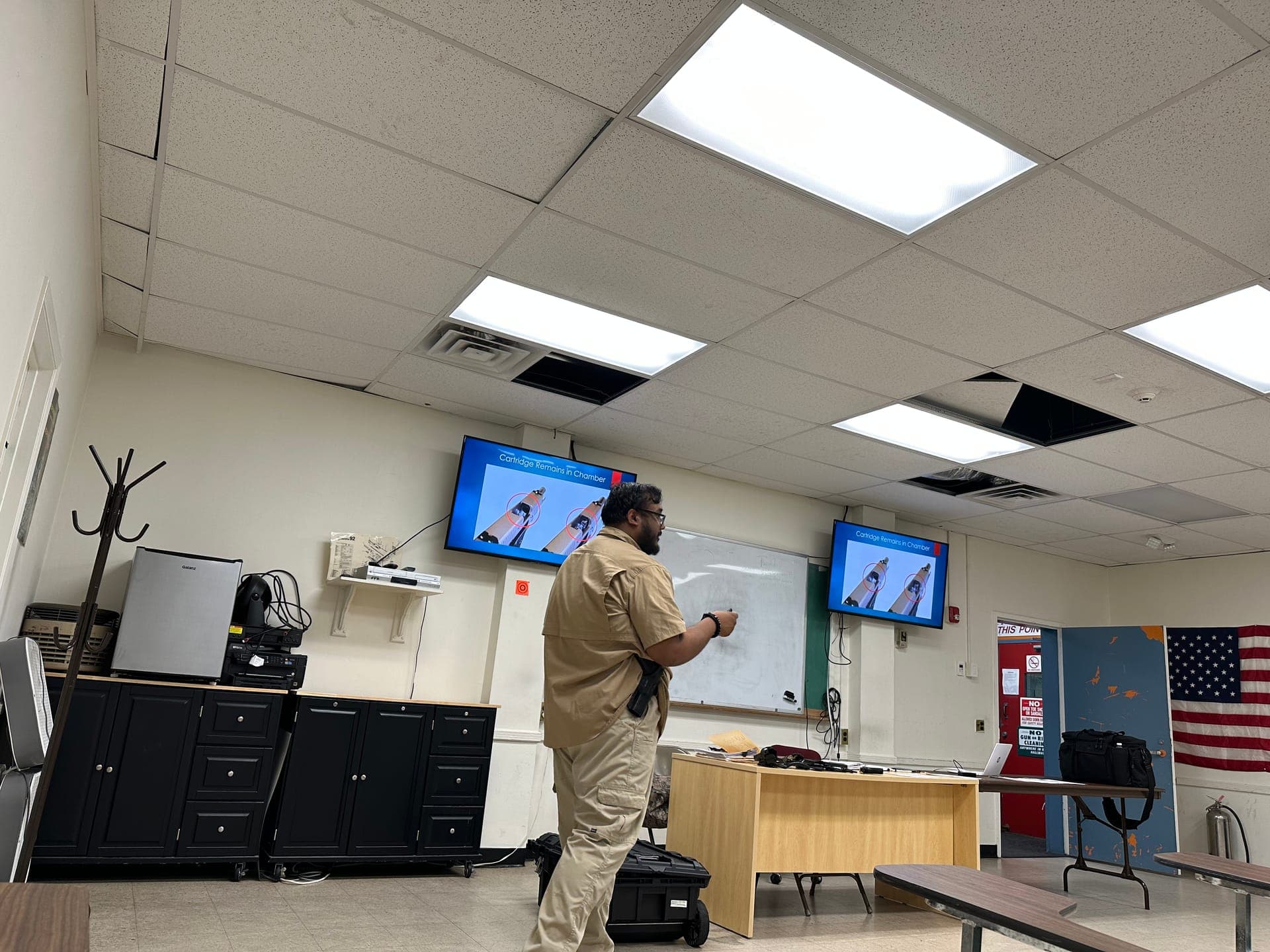 Classroom instruction — cartridge safety presentation