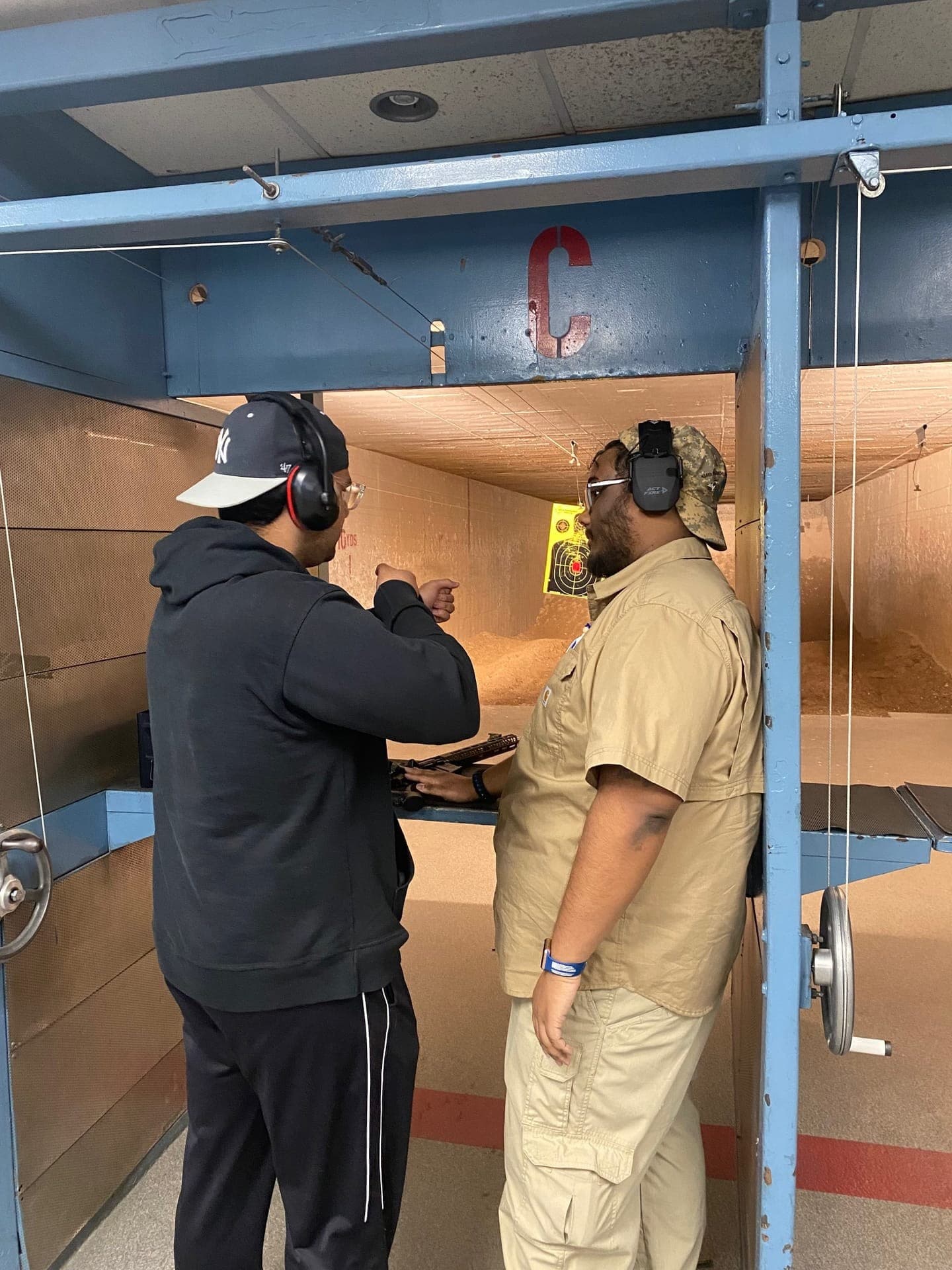 One-on-one coaching at the range lane